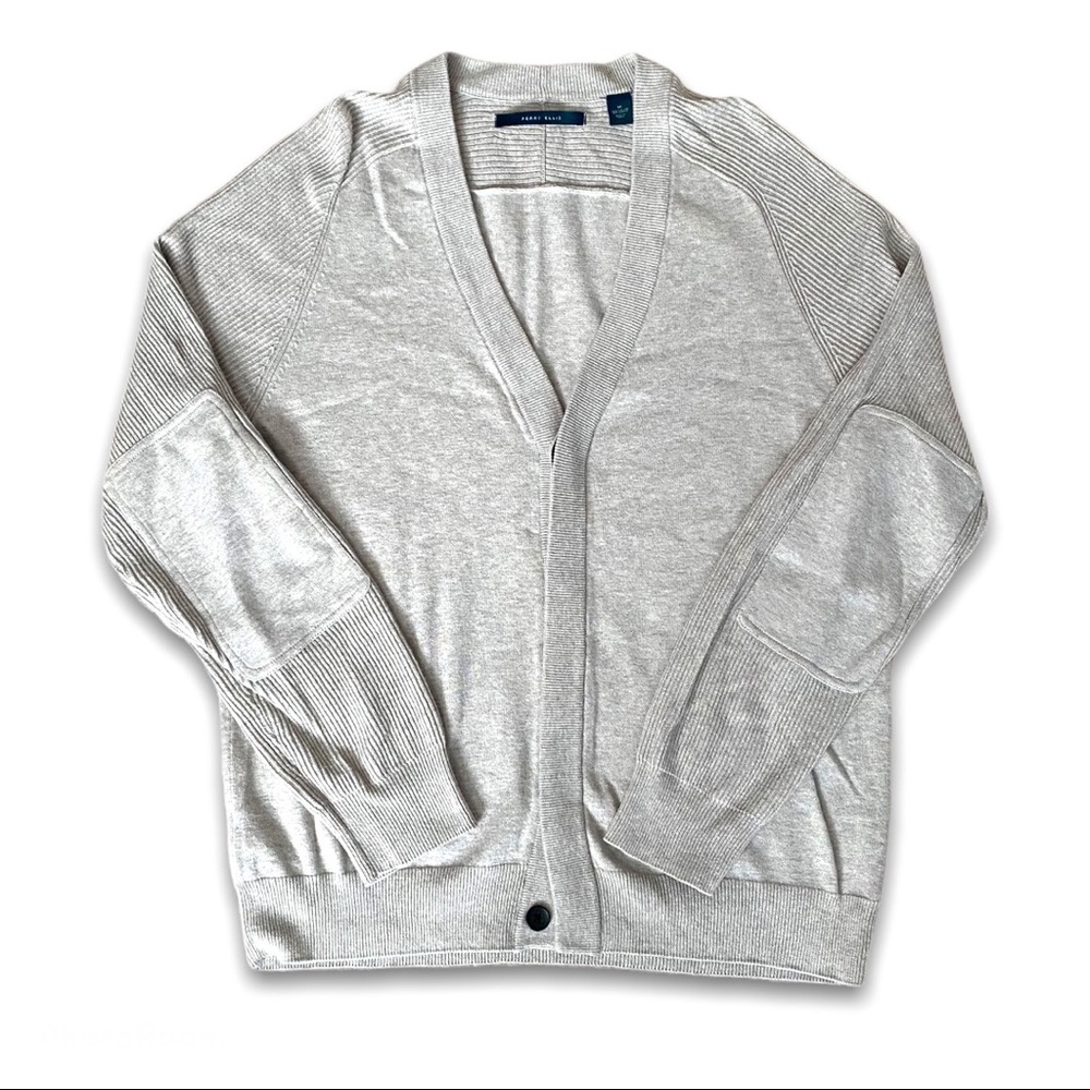 Perry Ellis Beige Knit Cardigan